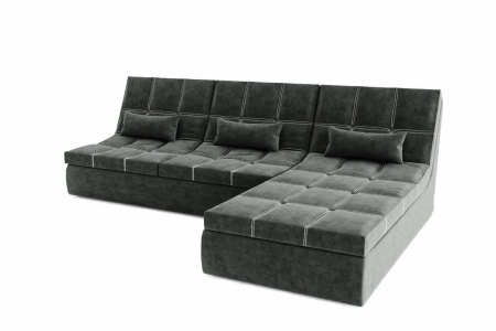 Диван Прямой Коста-Рика 2 с Оттоманкой (Ш-2260 х Г-1800 х В-1020 мм)/Разные Цвета