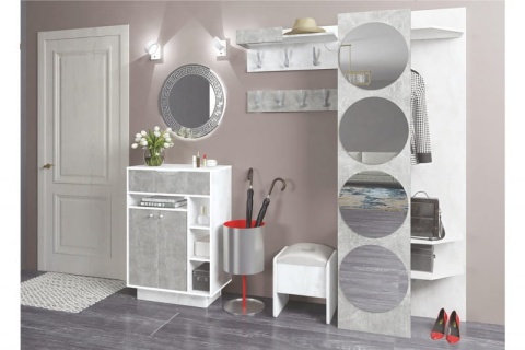 Вешалка "Либерти" с зеркалом (круг)