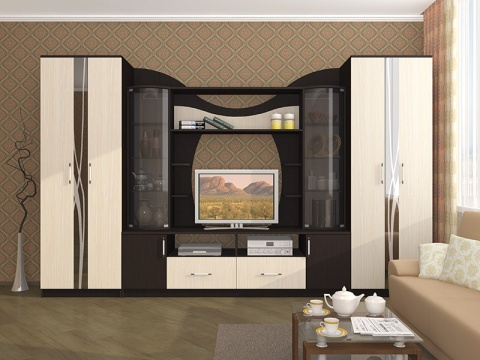 Гостиная Гамбург-15 (Ш-3400 х В-2200 х Г-540 мм)/Разные Цвета