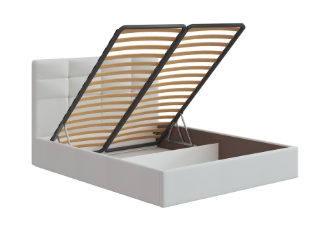 Кровать Диана кожзам белый