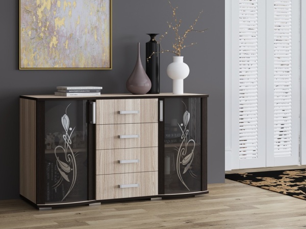 Комод Бергамо-6 ЛДСП (Ш-1300/В-770/Г-438мм)/Разные Цвета