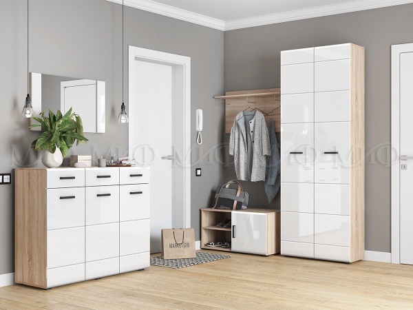 Прихожая Ницца NEW МДФ (Ш-2900 мм x В-2170 мм x Г-450 мм)/Разные Цвета