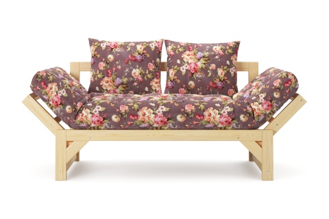 Диван кушетка Амбер бордовый 