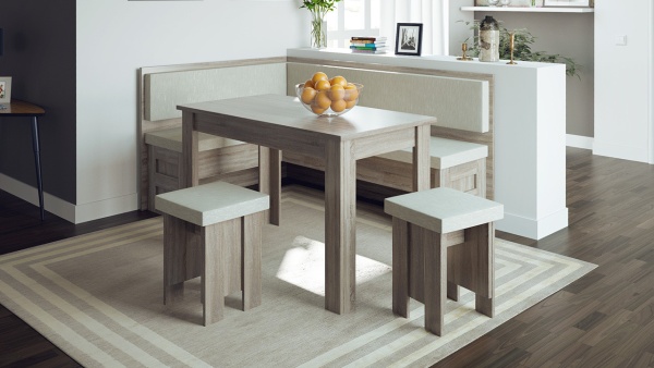 Кухонный уголок «Норд» Дуб Сонома/Трюфель