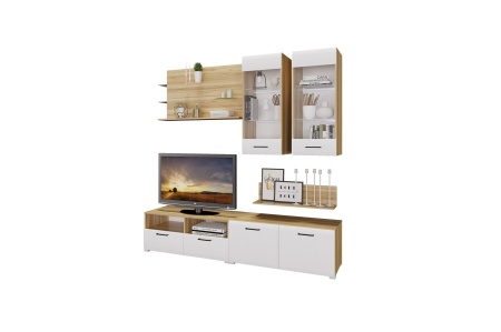 Гостиная Ницца-3 МДФ (Ш-2000 х В-2000 х Г-466 мм)/Разные Цвета