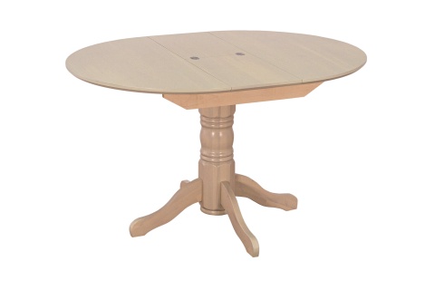 Стол раздвижной с круглой крышкой выбеленная береза