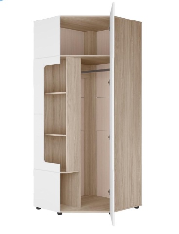 Шкаф Угловой с Полками 45 градусов Палермо-3 Разные Цвета (Ш-824 х В-2078 х Г-883 мм)