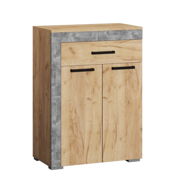 Обувница закрытая Галант, дуб крафт/ателье